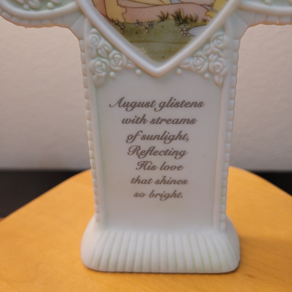 VTG Precious Moments Monthly Standing Cross, August, 1995, Enesco, Like New - Picture 6 of 11